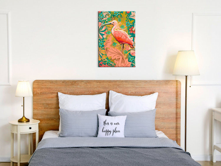 Numéro d'art adulte Amongst Foliage - Pink Bird on the Decorative Green Background 145152 additionalImage 2
