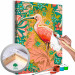 Numéro d'art adulte Amongst Foliage - Pink Bird on the Decorative Green Background 145152