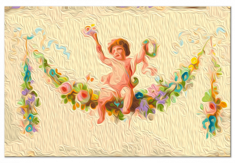 Numéro d'art Cute Boy - Little Cupid Sitting on a Flower Garland 148462 additionalImage 6