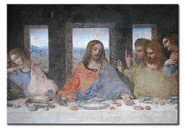 Décoration murale en métal de la Cène de Jésus par Leonardo Da