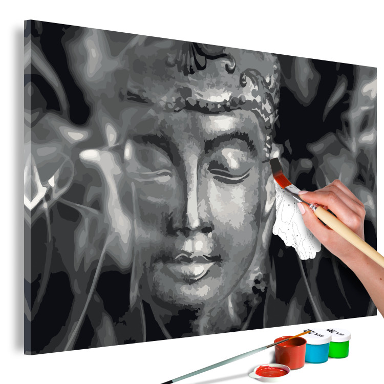 Tableau peinture par numéros Buddha in Black and White 107723 additionalImage 3