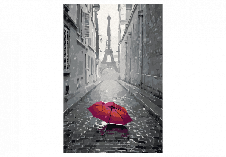 Tableau peinture par numéros Paris (Parapluie rouge) 107333 additionalImage 7