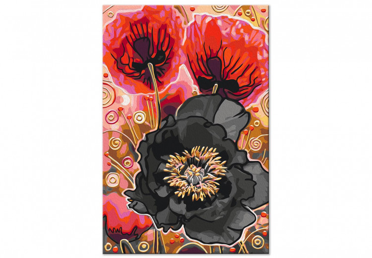 Numéro d'art Blooming Poppies - Three Flowers and Black, Red and Gold Accessories 144143 additionalImage 5