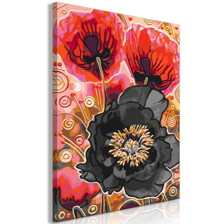 Numéro d'art Blooming Poppies - Three Flowers and Black, Red and Gold Accessories 144143 additionalImage 7