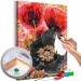 Numéro d'art Blooming Poppies - Three Flowers and Black, Red and Gold Accessories 144143