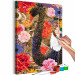 Peinture par numéros pour adultes Colorful Kilim - Black Swan in Gold on Flowers Background 145153 additionalThumb 7