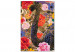 Peinture par numéros pour adultes Colorful Kilim - Black Swan in Gold on Flowers Background 145153 additionalThumb 5