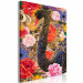 Peinture par numéros pour adultes Colorful Kilim - Black Swan in Gold on Flowers Background 145153 additionalThumb 6