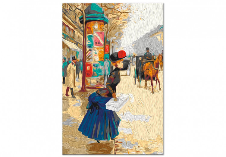 Kit de peinture par numéros Autumn Street - Elegant Woman With a Package Waiting for a Carriage 148453 additionalImage 6