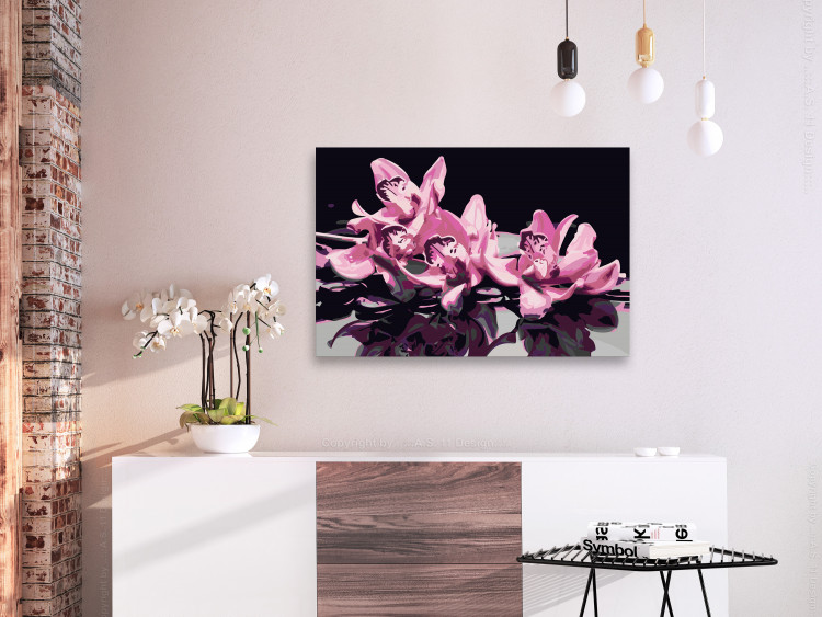 Numéro d'art Orchidée rose (fond noir) 107163 additionalImage 2