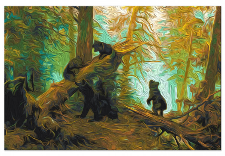 Kit de peinture Bear Play - Family of Brown Animals in a Pine Forest 148463 additionalImage 7