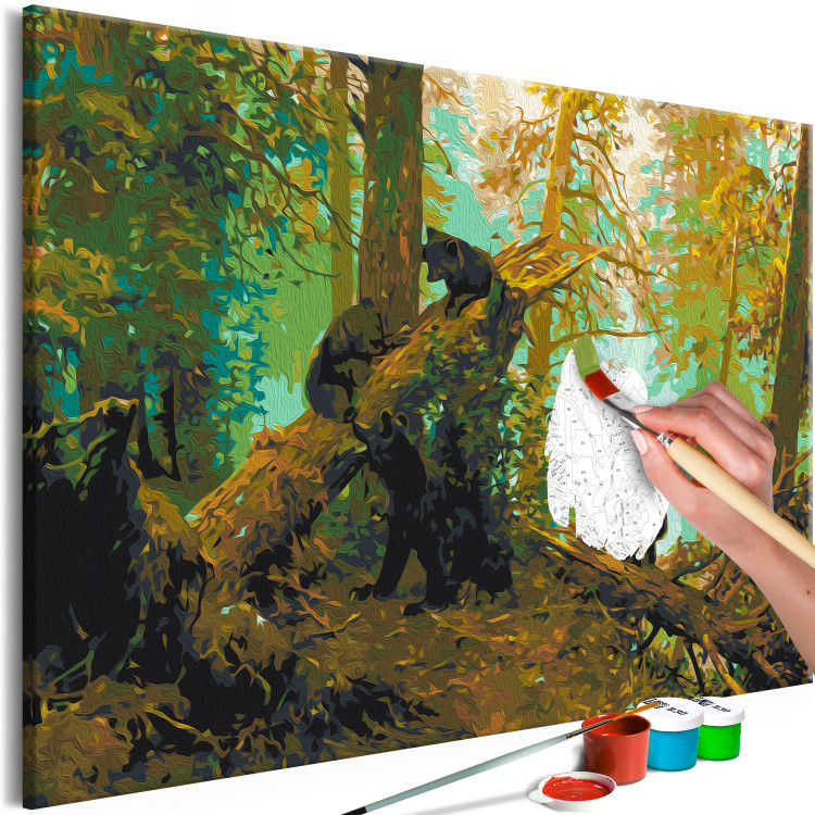 Kit de peinture Bear Play - Family of Brown Animals in a Pine Forest 148463 additionalImage 4