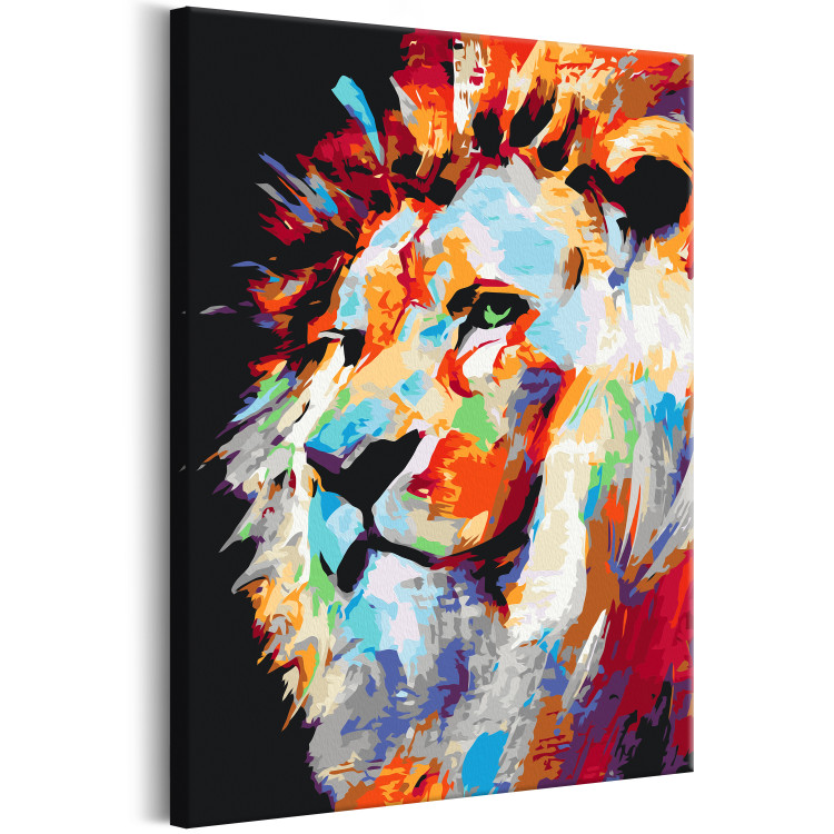 Peinture par numéros Portrait of a Colourful Lion 127973 additionalImage 4