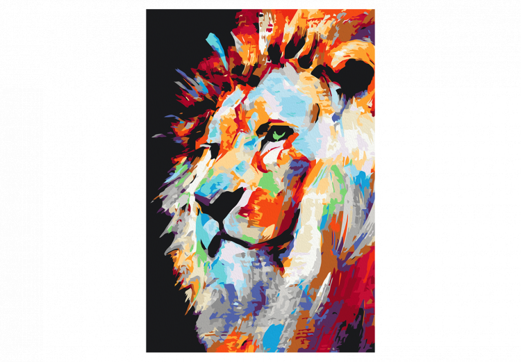 Peinture par numéros Portrait of a Colourful Lion 127973 additionalImage 7
