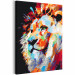 Peinture par numéros Portrait of a Colourful Lion 127973 additionalThumb 4