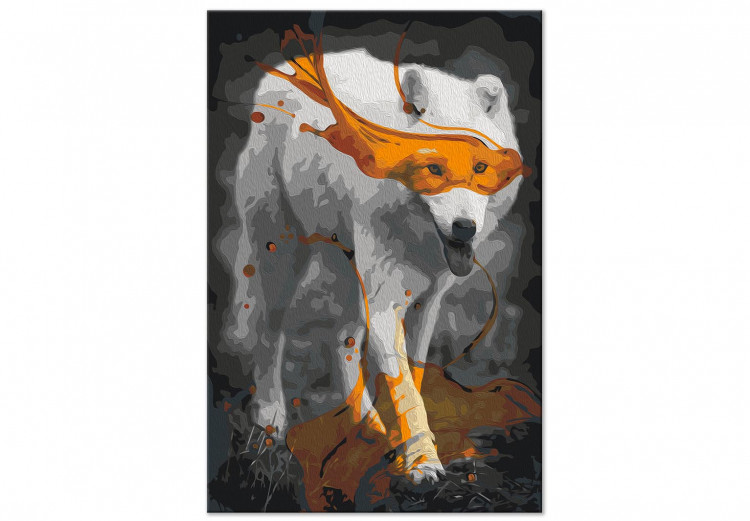 Tableau à peindre soi-même White Wolf and Orange Juice 142573 additionalImage 6
