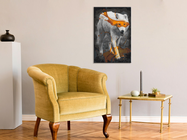 Tableau à peindre soi-même White Wolf and Orange Juice 142573 additionalImage 2