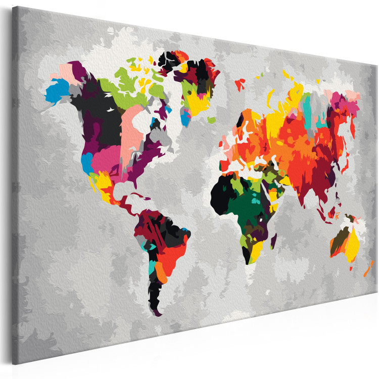 Kit de peinture par numéros Carte du monde (couleurs criardes) 107483 additionalImage 5