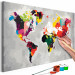 Kit de peinture par numéros Carte du monde (couleurs criardes) 107483 additionalThumb 3