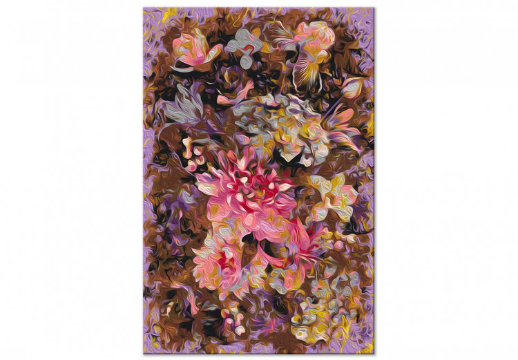 Kit de peinture par numéros Dry Flowers - A Stately Bouquet in Shades of Pink and Brown, Purple Background 146193 additionalImage 7