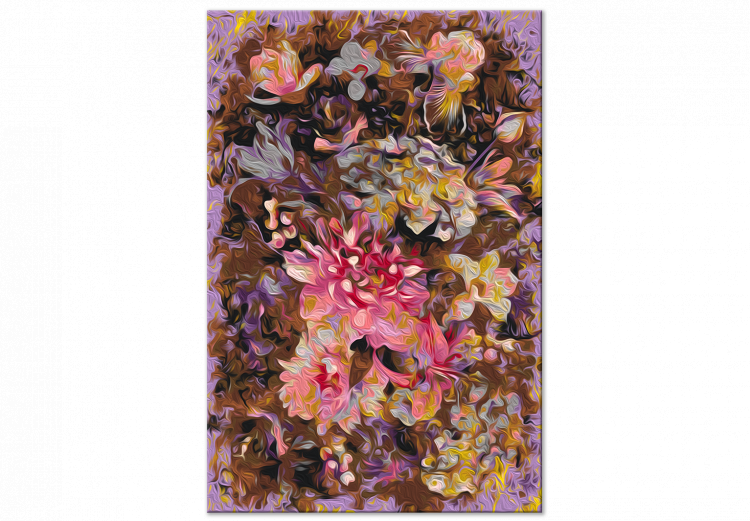 Kit de peinture par numéros Dry Flowers - A Stately Bouquet in Shades of Pink and Brown, Purple Background 146193 additionalImage 5