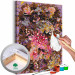 Kit de peinture par numéros Dry Flowers - A Stately Bouquet in Shades of Pink and Brown, Purple Background 146193