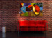 Toile murale Coquelicots (1 pièce) - abstraction colorée avec motif floral 46704 additionalThumb 2