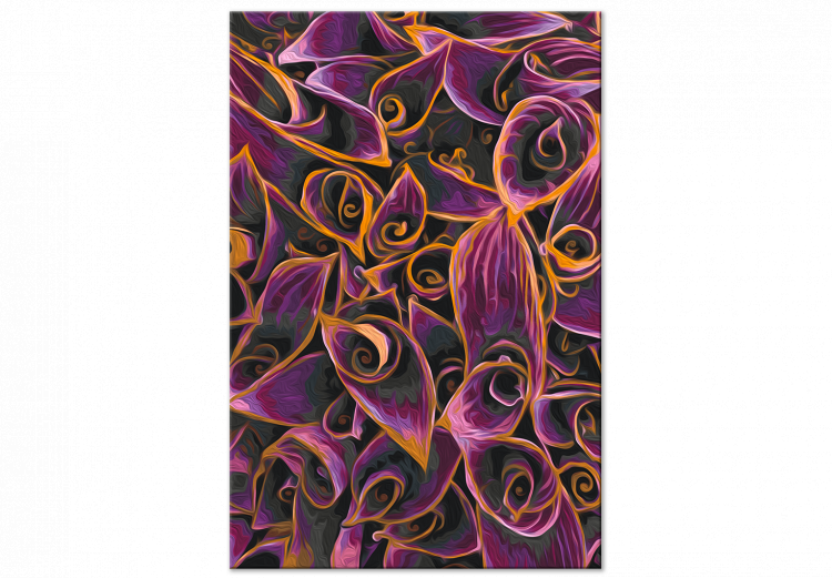 Peinture par numéros Magic Herb - Long Purple-Golden Leaves of Flowers 146214 additionalImage 4