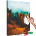 Peinture par numéros pour adultes Nostalgic Forest - Autumn Landscape with Mountains, Trees and a House 146534 additionalThumb 6