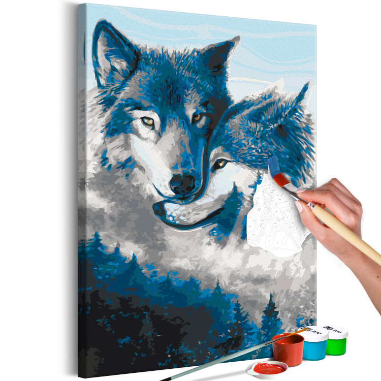 Tableau à peindre soi-même Wolves in Love 131444 additionalImage 3