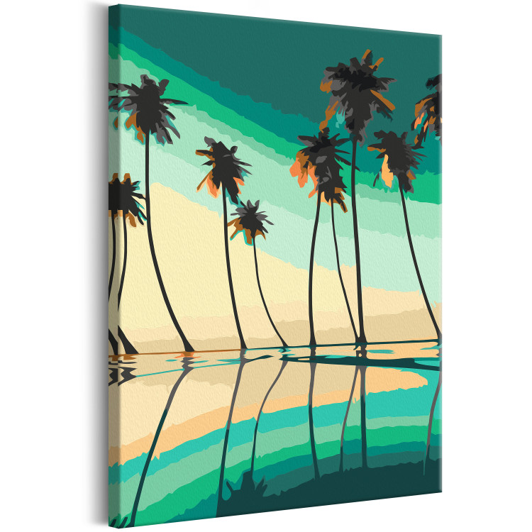 Tableau à peindre soi-même Turquoise Palm Trees 134844 additionalImage 6