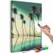 Tableau à peindre soi-même Turquoise Palm Trees 134844 additionalThumb 3