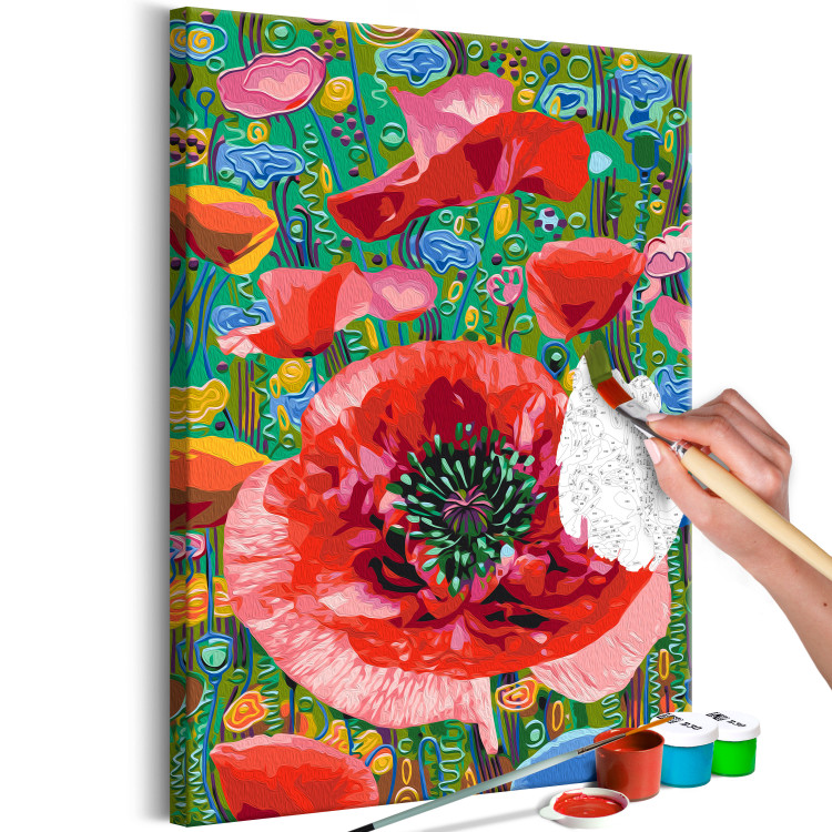 Kit de peinture Colorful Poppies - Blooming Flowers on a Joyful Decorative Background 144144 additionalImage 5