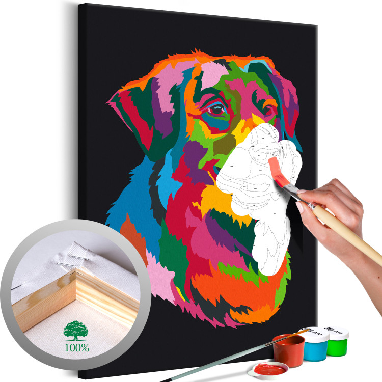 Kit de peinture par numéros Colourful Dog 117574