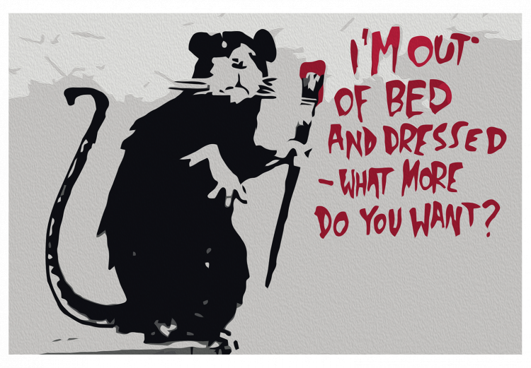 Tableau peinture par numéros I'm Out Of Bed And Dressed (Banksy Street Art Graffiti) 132474 additionalImage 6