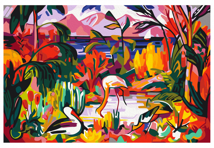 Kit de peinture Jean Metzinger: Paysage coloré aux oiseaux aquatiques 134684 additionalImage 4