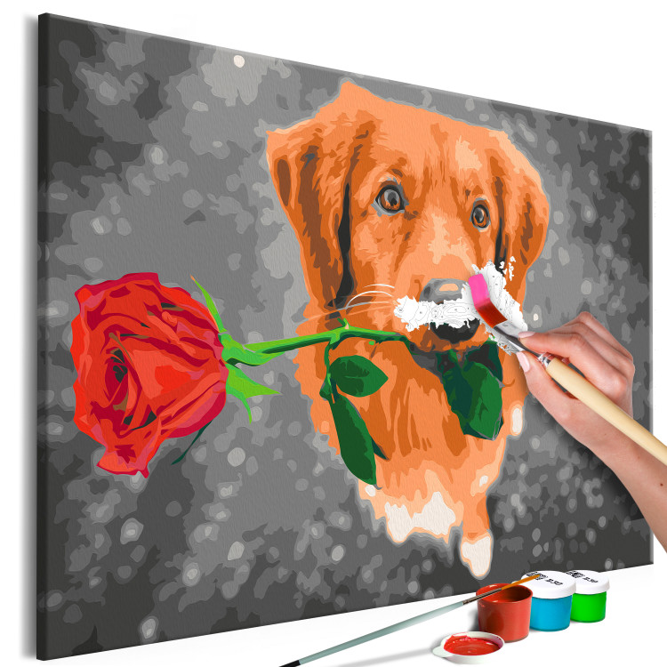Kit de peinture Dog With Rose  132315 additionalImage 3
