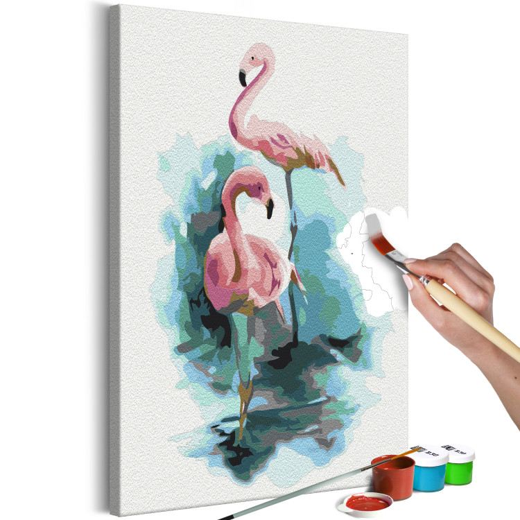 Tableau à peindre soi-même Two Flamingos 138435 additionalImage 6