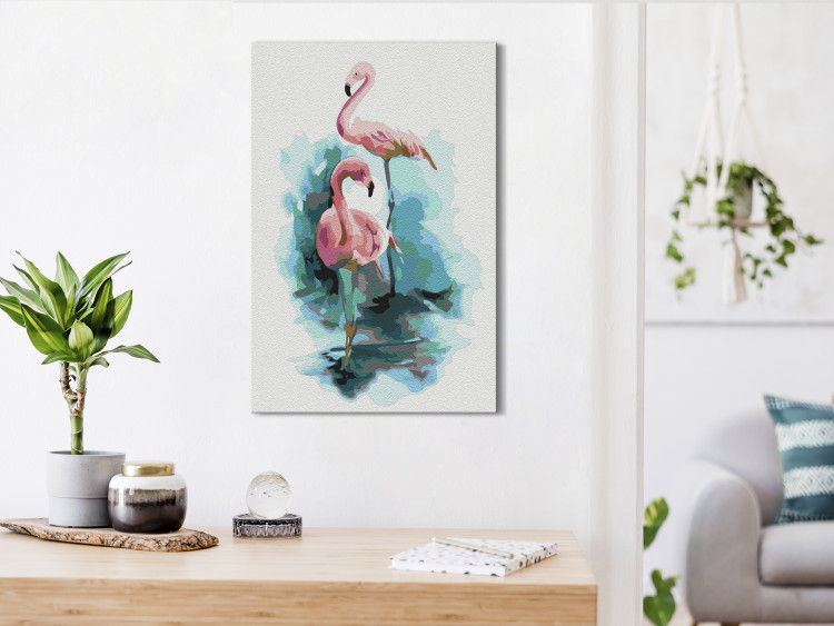Tableau à peindre soi-même Two Flamingos 138435 additionalImage 2