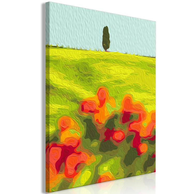 Kit de peinture Green Fields - Summer Landscape with Poppies, Barley and Cypress Trees in the Meadow 147335 additionalImage 5