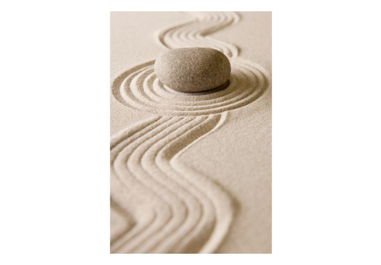 Papier peint moderne Orient - motif de pierre sur le sable dans un motif géométrique 61435 additionalImage 1