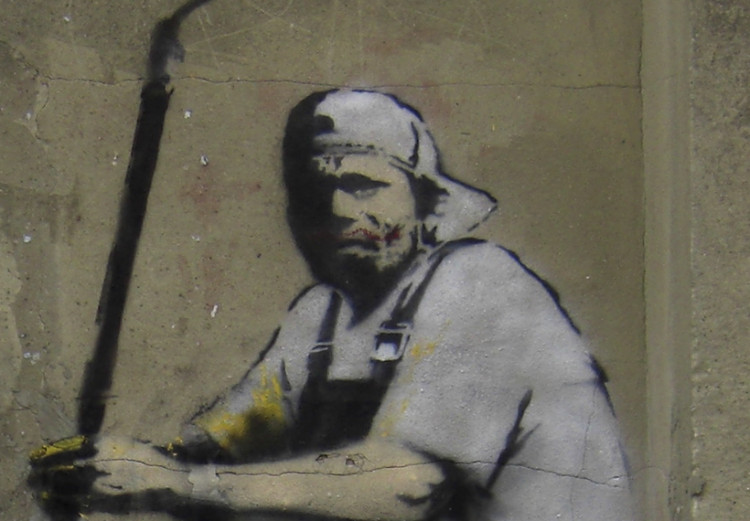Impression sur toile 5 pièces, Banksy Graffiti Art Fleurs