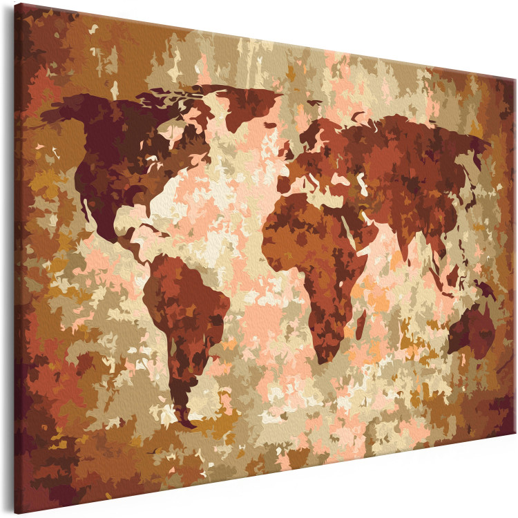 Kit de peinture par numéros Carte du monde (couleurs de la terre) 107495 additionalImage 5