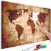 Kit de peinture par numéros Carte du monde (couleurs de la terre) 107495 additionalThumb 3