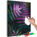 Kit de peinture par numéros Evening Leaves - Twilight Plant of Purple, Black and Green Colors 146206 additionalThumb 5