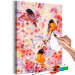 Peinture par numéros Little Cuties - Funny Titmouse Jumping on Branches Among Flowers 144616 additionalThumb 3