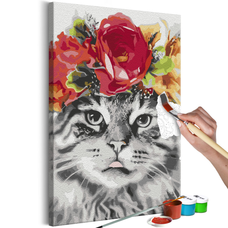Numéro d'art adulte Cat With Flowers 132046 additionalImage 3
