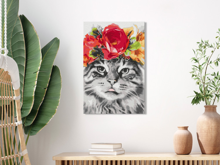 Numéro d'art adulte Cat With Flowers 132046 additionalImage 2