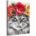 Numéro d'art adulte Cat With Flowers 132046 additionalThumb 5