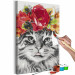 Numéro d'art adulte Cat With Flowers 132046 additionalThumb 3